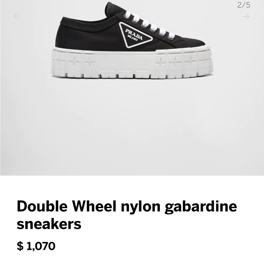 Prada Nylon Sneakers Size 10